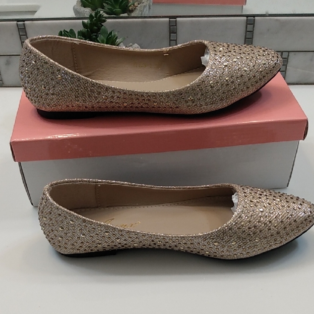 Jynx Gold Studded Flats
